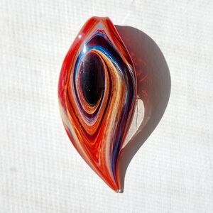 Murano Red and Purple Glass Pendant